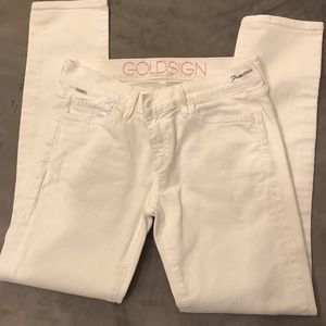 White Goldsign Frontier Crop Denim jeans